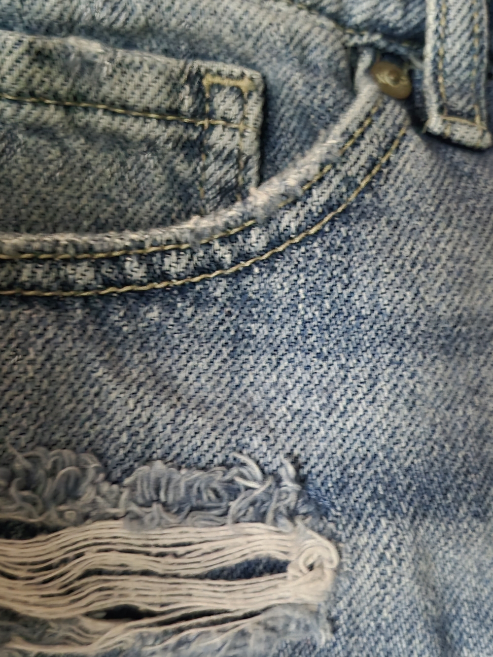 Kancan  Light Wash Denim shorts - Light Blue - Picture 3 of 5